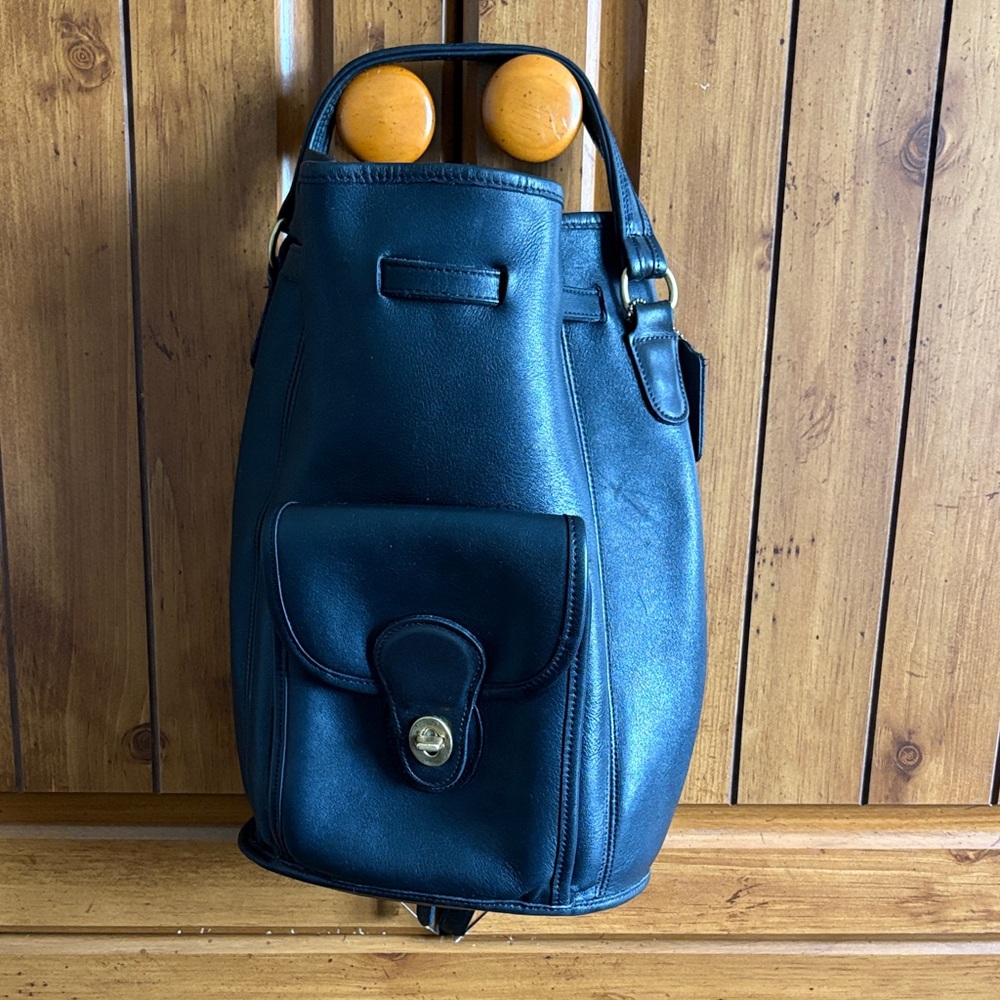 Vintage Coach Black Classic Handle Backpacks